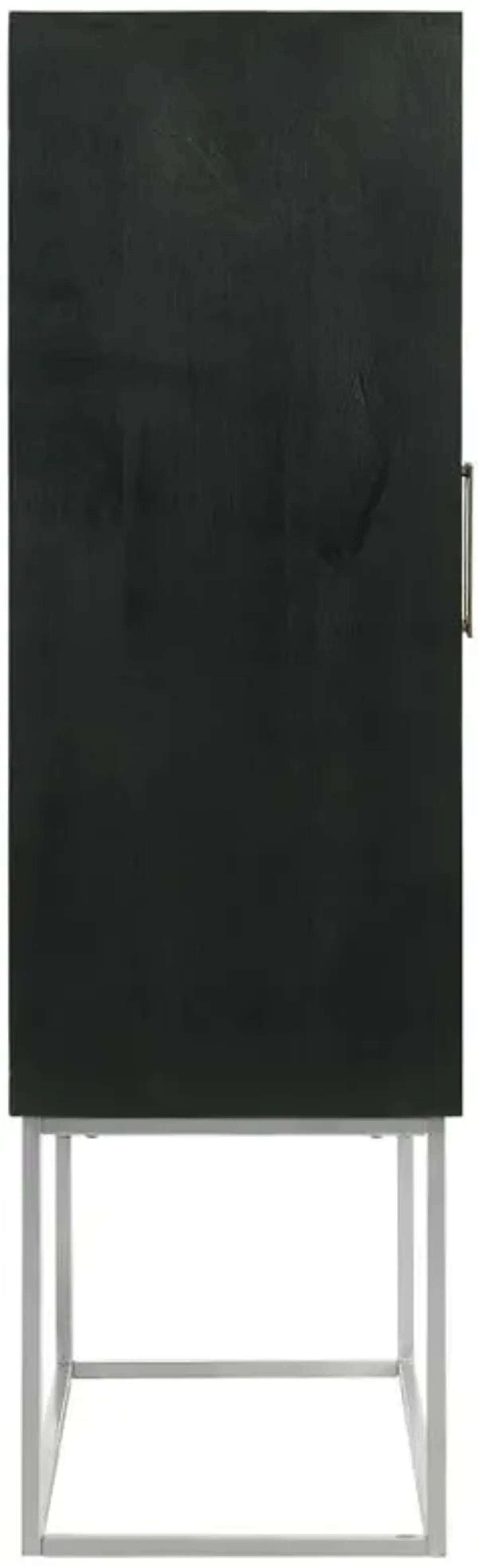 Borman 2-door Bar Cabinet Wine Storage Walnut and Black