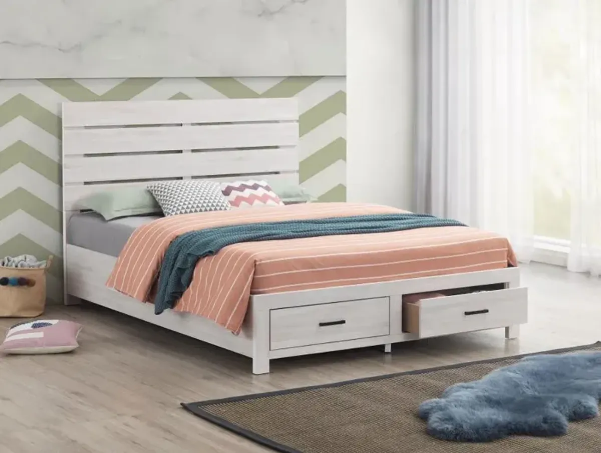 Brantford Eastern King Storage Bed Coastal White