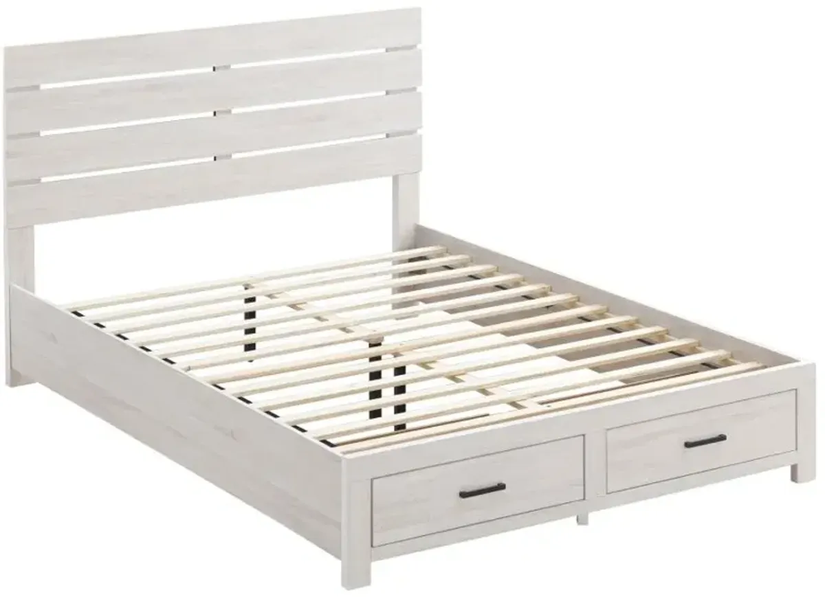 Brantford Eastern King Storage Bed Coastal White