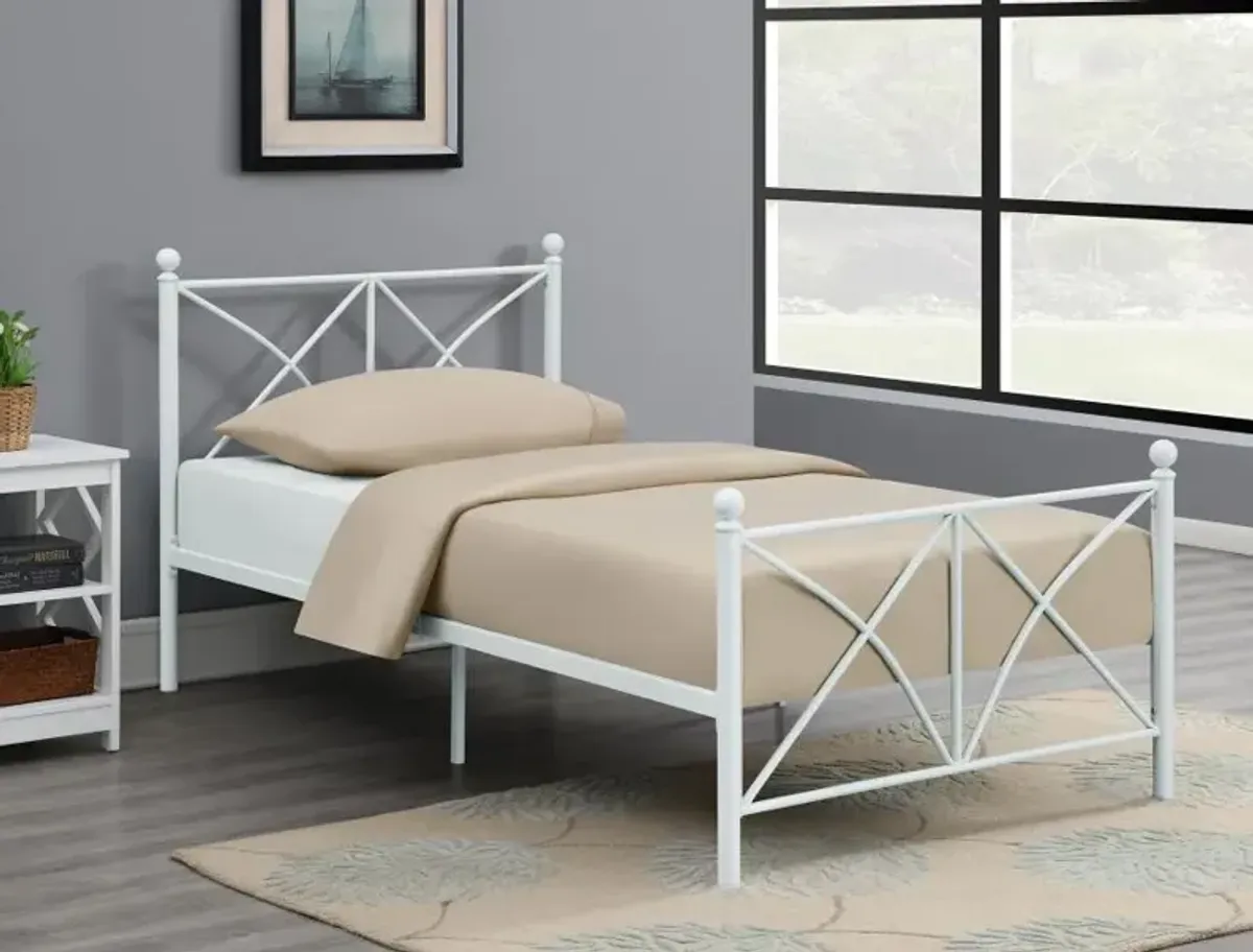 Hart Twin Platform Bed White