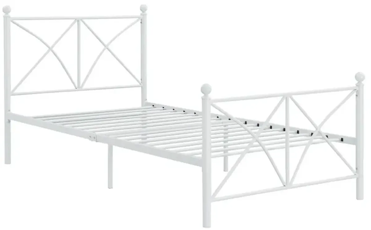 Hart Twin Platform Bed White