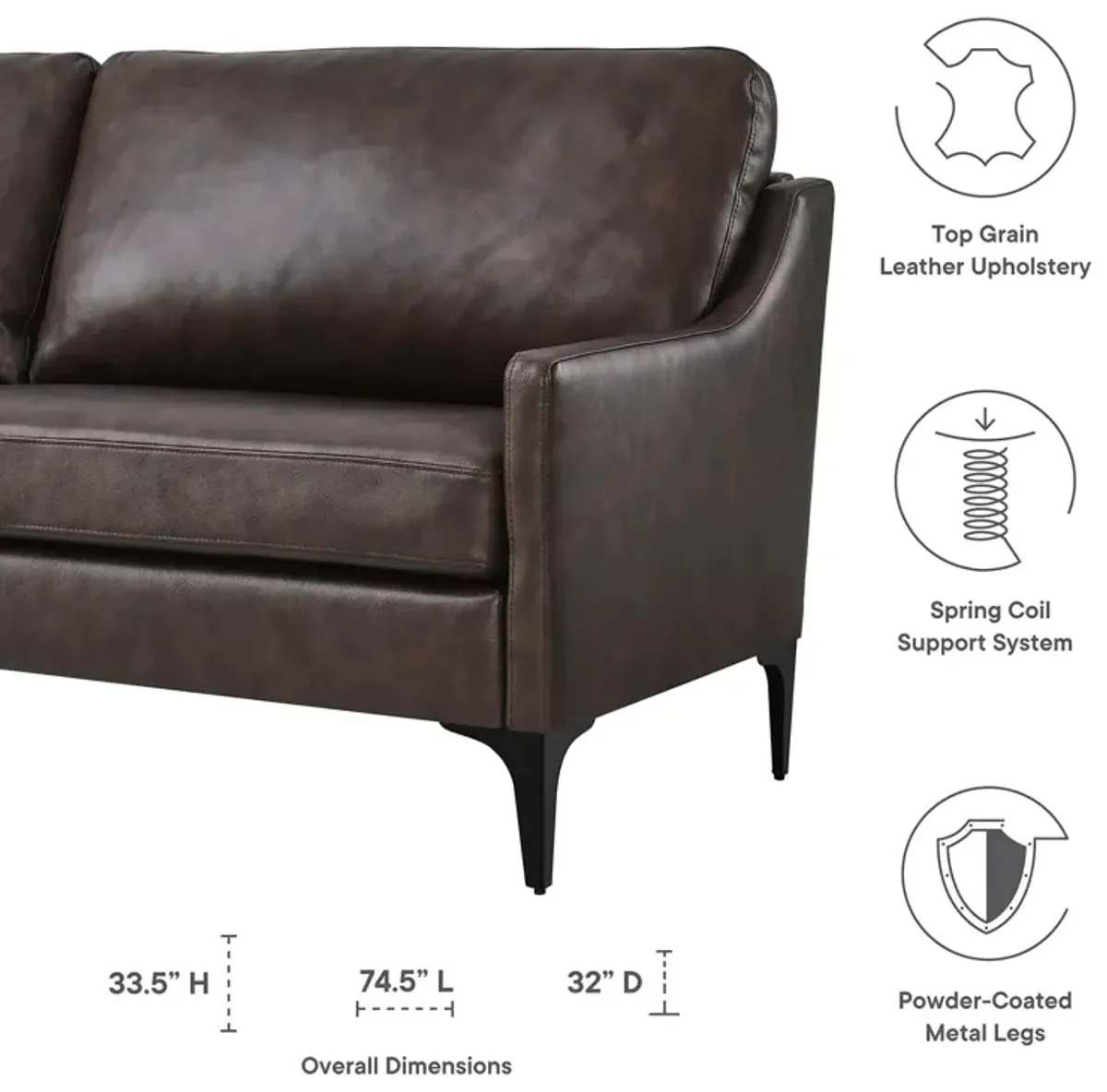 Corland Leather Sofa