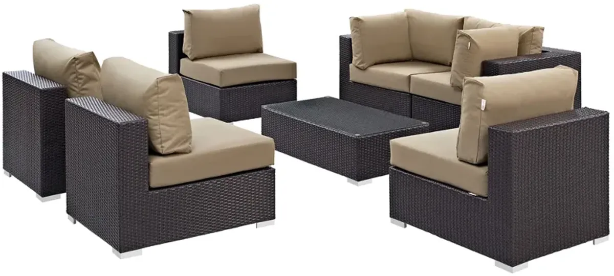 Convene 7 Piece Outdoor Patio Sectional Set