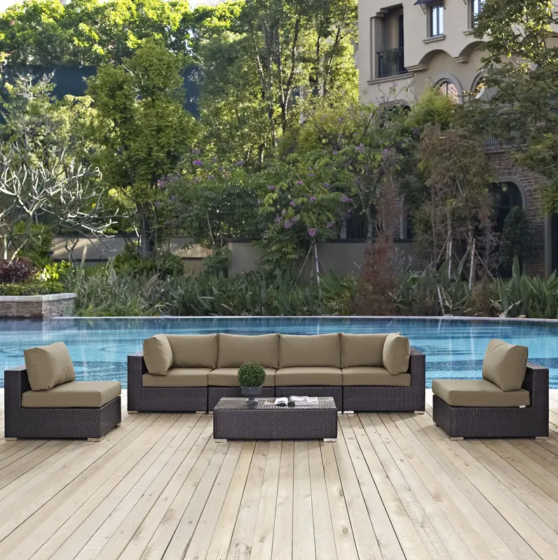 Convene 7 Piece Outdoor Patio Sectional Set