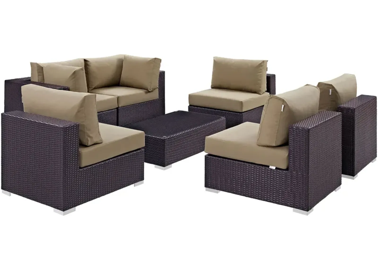 Convene 7 Piece Outdoor Patio Sectional Set