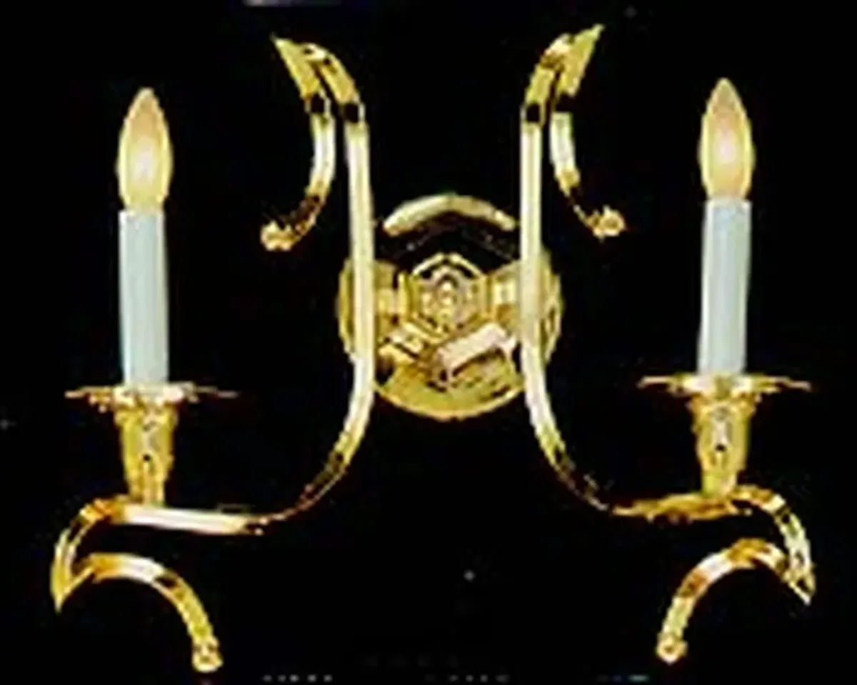 European Crafted 13'' High 2-Light Sconce - Brass