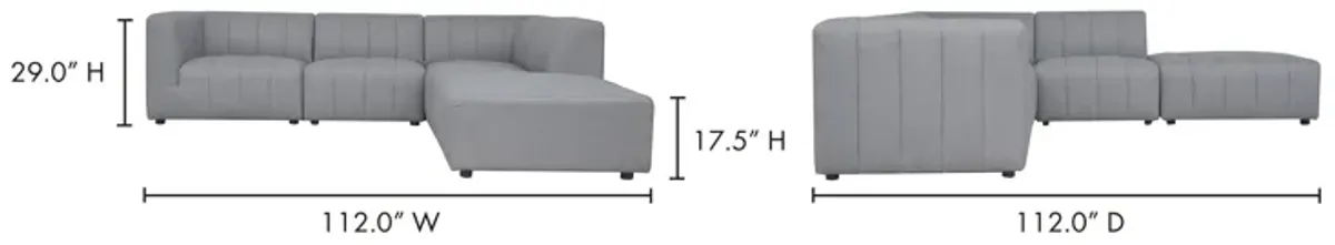 LYRIC DREAM MODULAR SECTIONAL RIGHT GREY