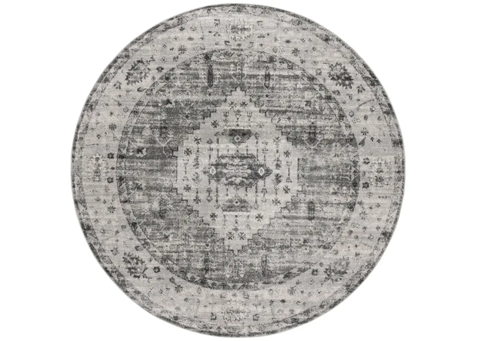 VINTAGE TABRIZ 204 GREY  6'-7' x 6'-7' Round Round Rug