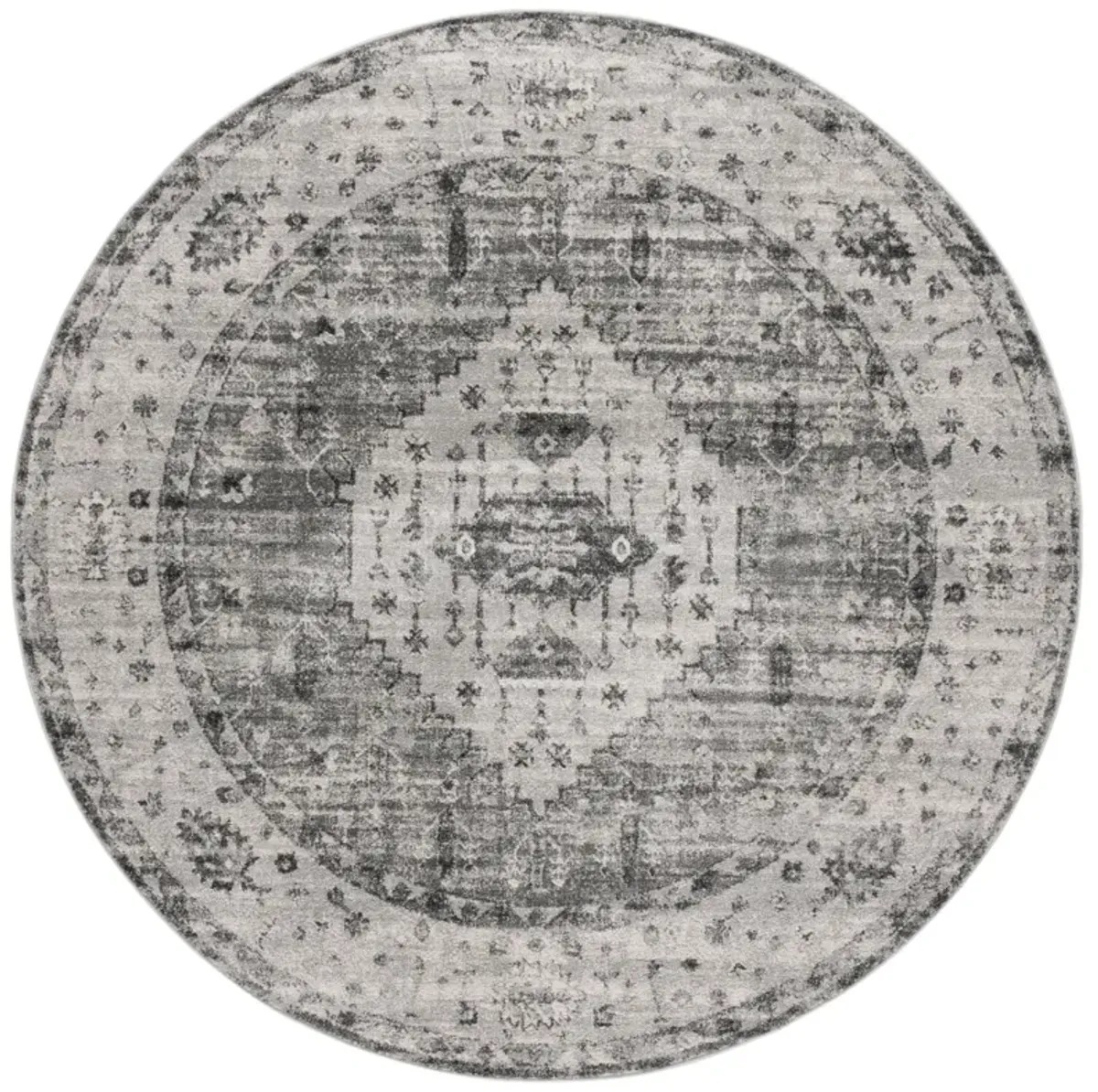 VINTAGE TABRIZ 204 GREY  6'-7' x 6'-7' Round Round Rug