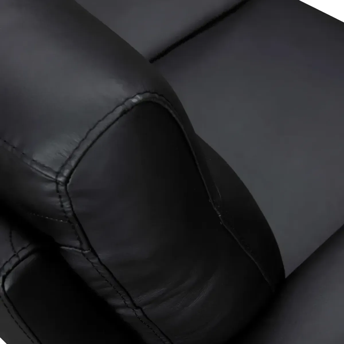 Greyson 83" Black Leather Sofa