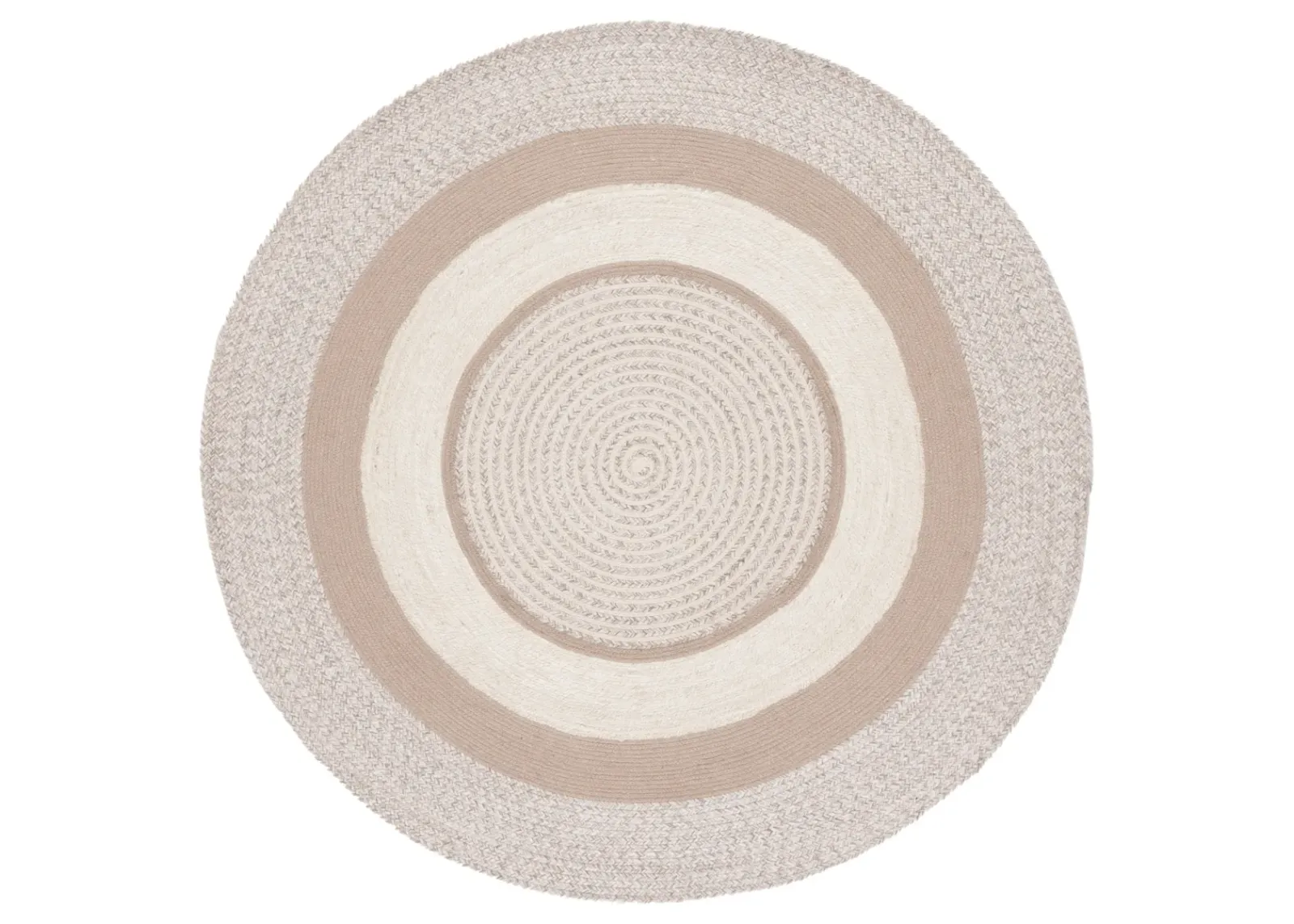 BRAIDED 758 BEIGE  5' x 5' Round Round Rug