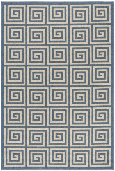 Safavieh BEACH HOUSE Collection BHS129N-9 Cream / Blue 9' X 12'