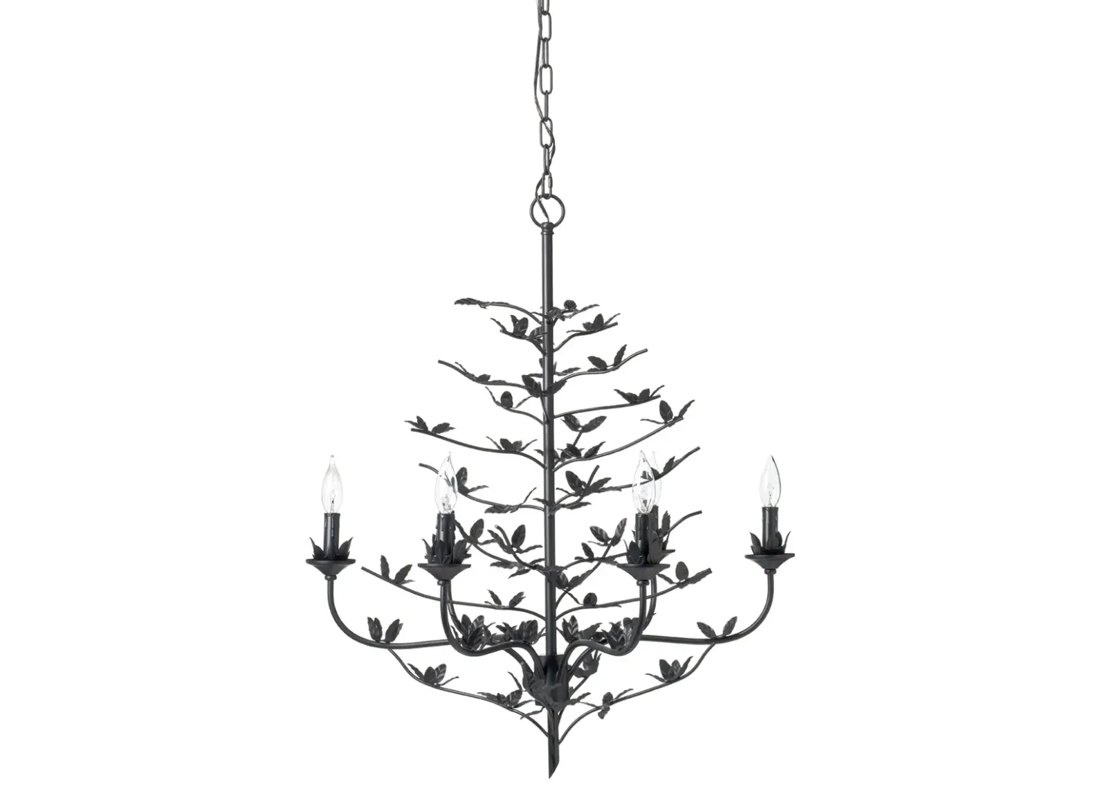 Blooming Iron Chandelier, Black