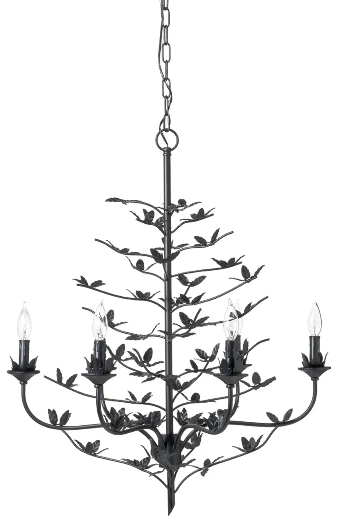 Blooming Iron Chandelier, Black