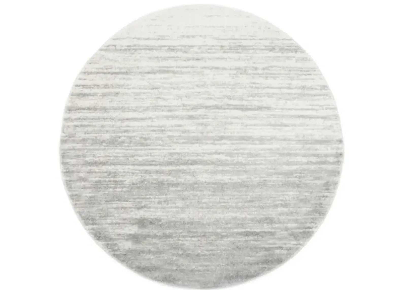 Adirondack Contemporary Ivory / Silver 10' X 10' Round Powerloomed Rug