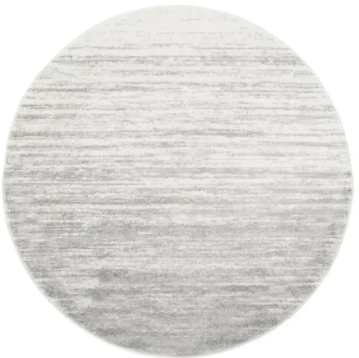 Adirondack Contemporary Ivory / Silver 10' X 10' Round Powerloomed Rug