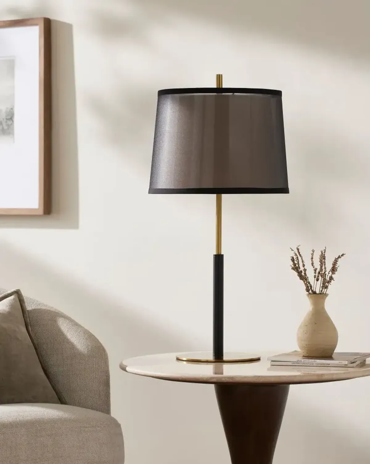 Tanza TZA-001 26"H x 13"W x 13"D Accent Table Lamp