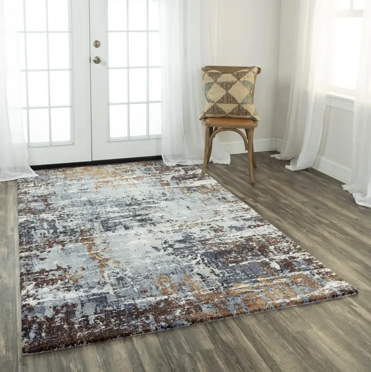 Elite Lt. Gray  Recycled Polyester 10' x 13' Rectangle Rug