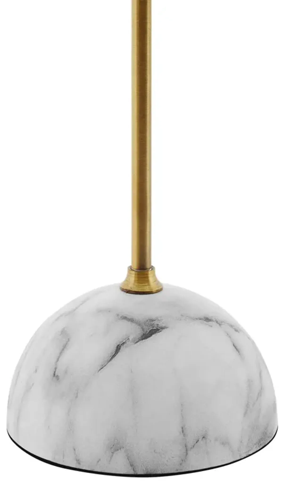 Salient Brass and Faux White Marble Table Lamp