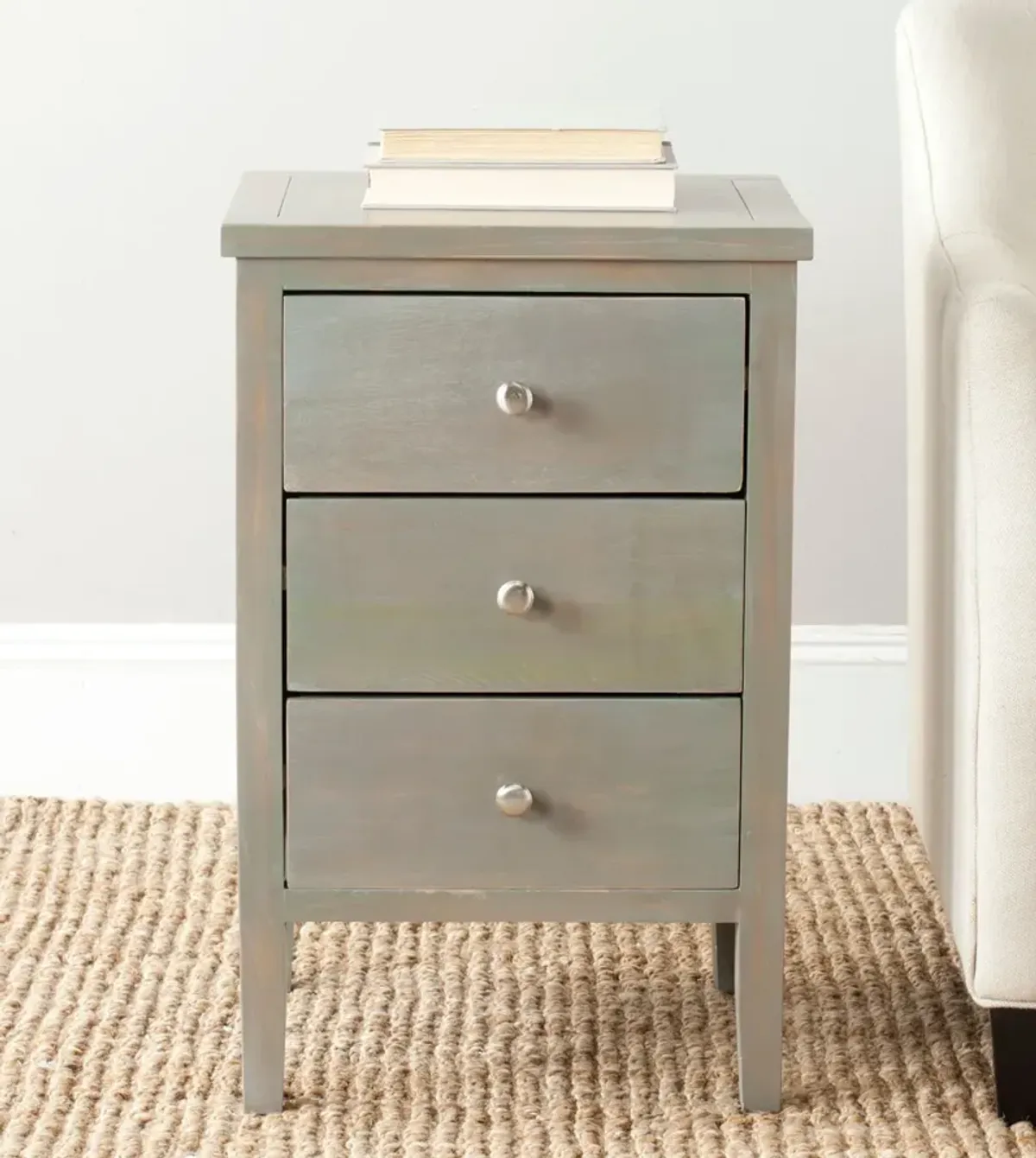 DENIZ NIGHTSTAND WITH STORAGE DRAWERS 