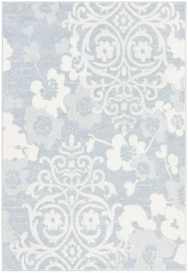 Adirondack Contemporary Grey / Ivory 4'-5" x 6'-5" Powerloomed Rug