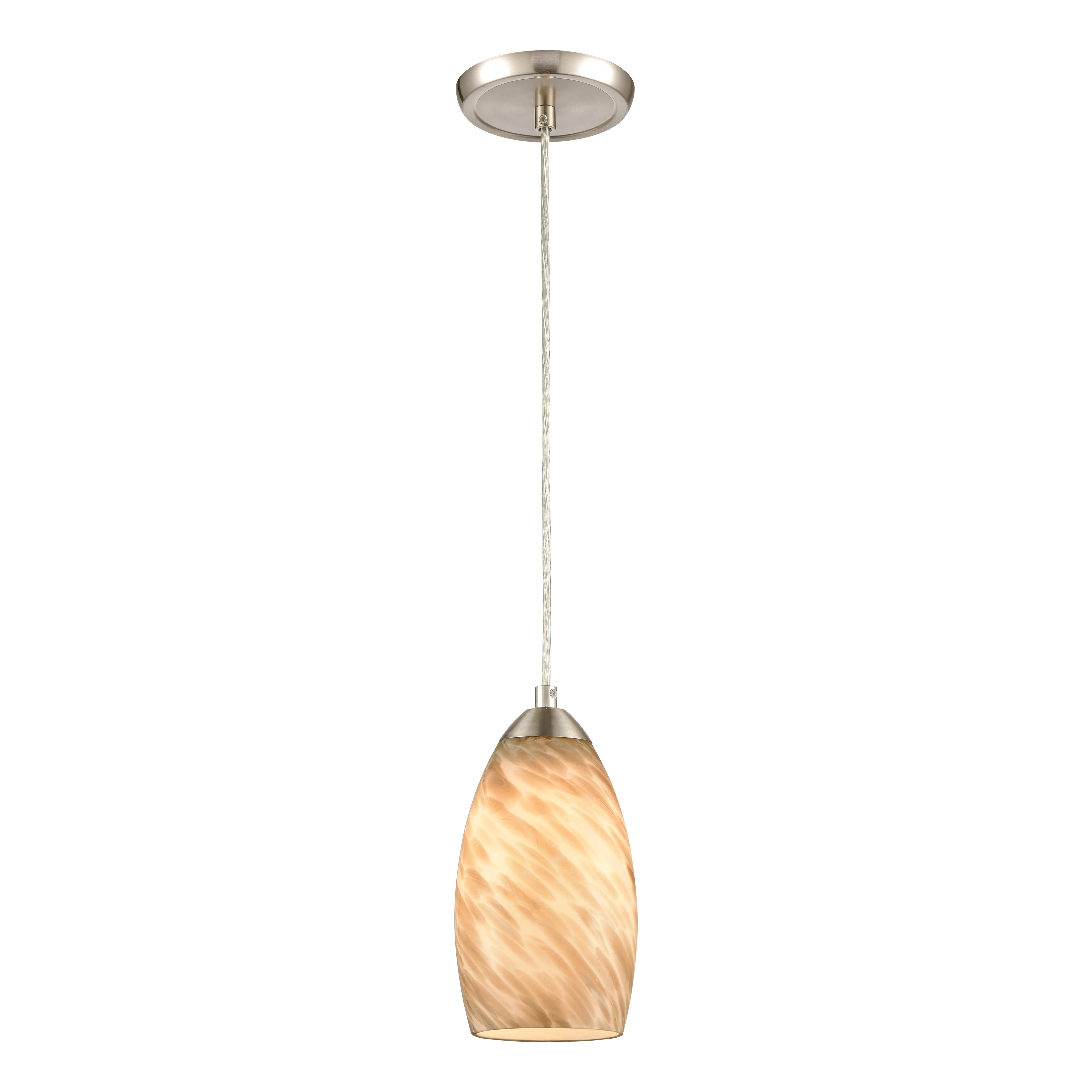 Evening Sky 5" Wide 1-Light Mini Pendant - Satin Nickel