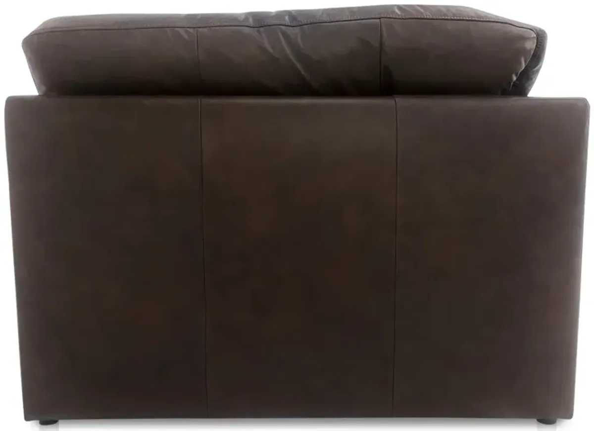 Thurlow Corner Chair Espresso Brown Leather