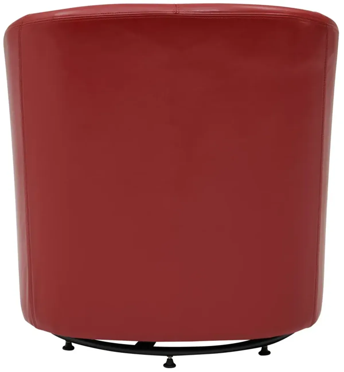 hayden swivel bonded leather accent arm chair, red