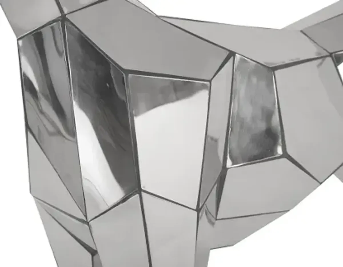 crazy cut dog, stainless steel, silver