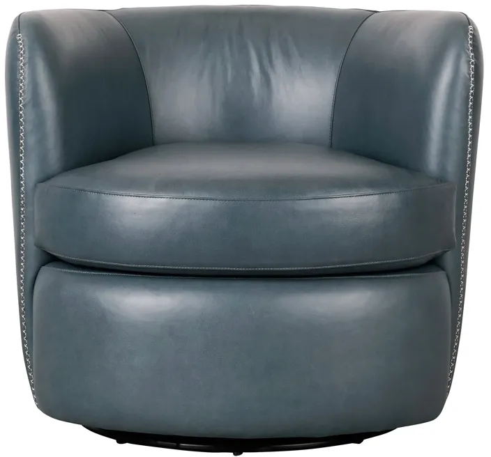 Bronson Swivel Accent Chair Blue MX