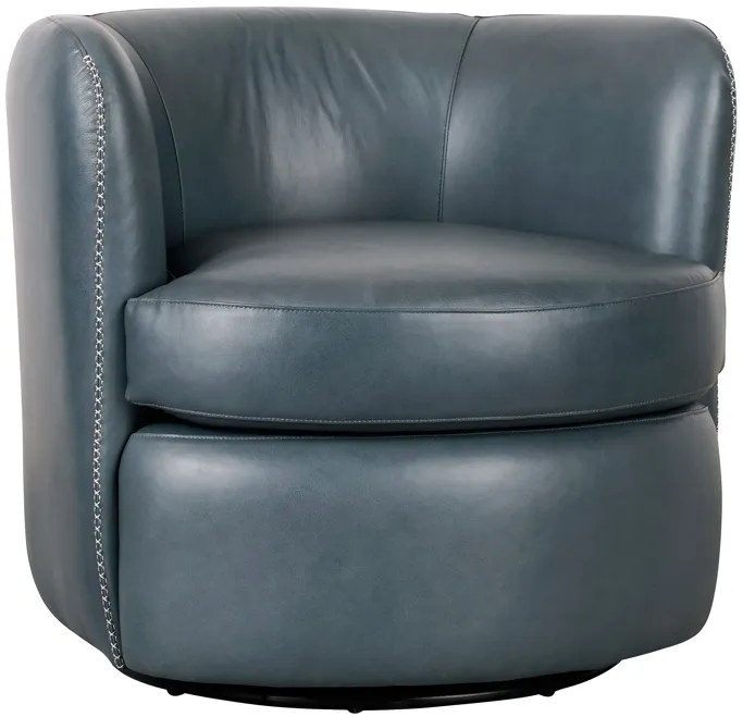 Bronson Swivel Accent Chair Blue MX