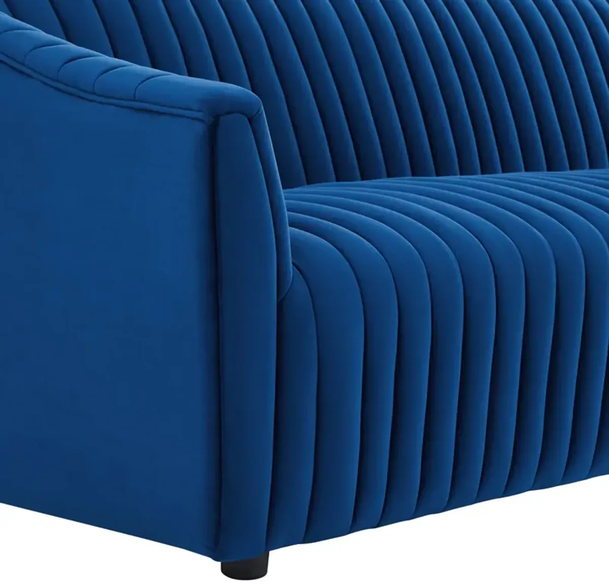 Announce Performance Velvet Channel Tufted Sofa