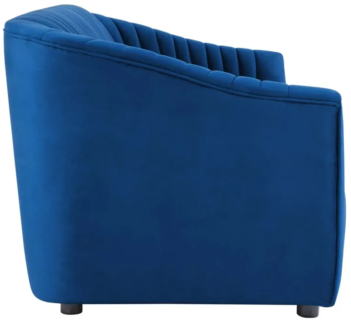 Announce Performance Velvet Channel Tufted Sofa