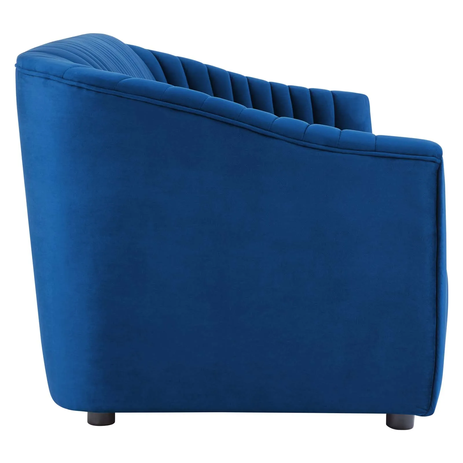 Announce Performance Velvet Channel Tufted Sofa