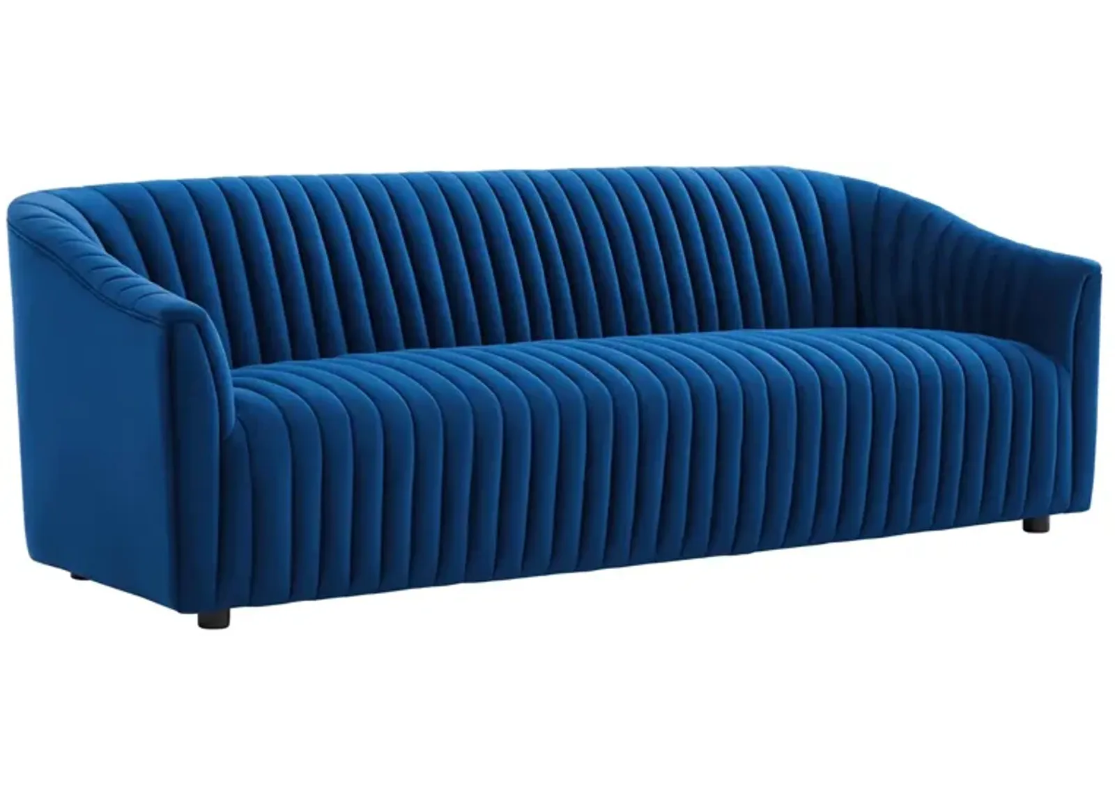 Announce Performance Velvet Channel Tufted Sofa