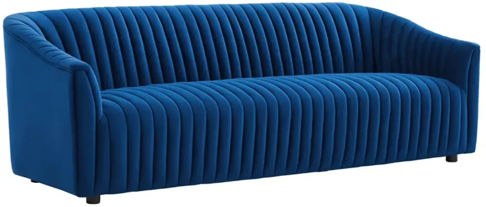 Announce Performance Velvet Channel Tufted Sofa