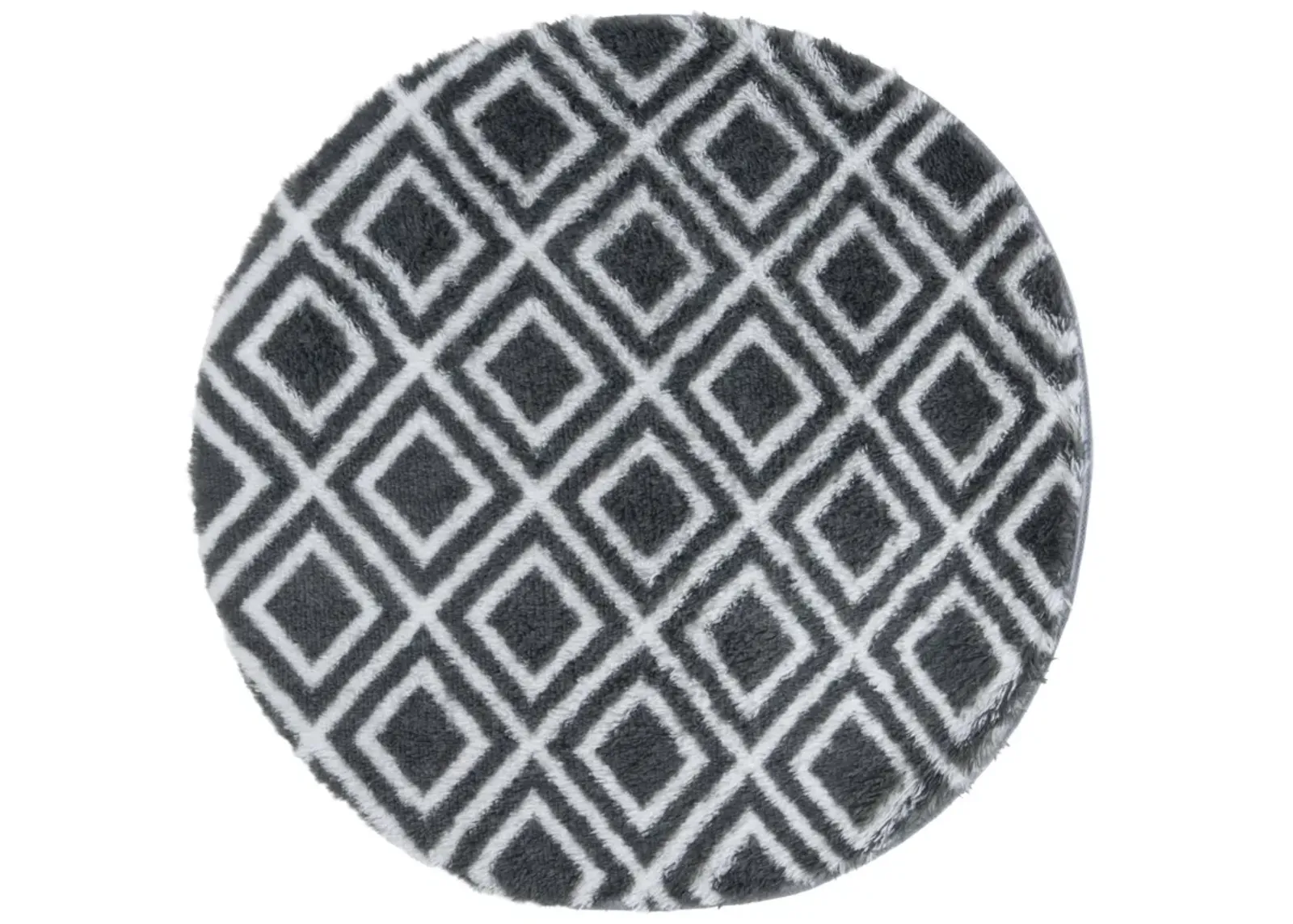 RAINBOW SHAG 102 CHARCOAL  4' x 4' Round Round Rug