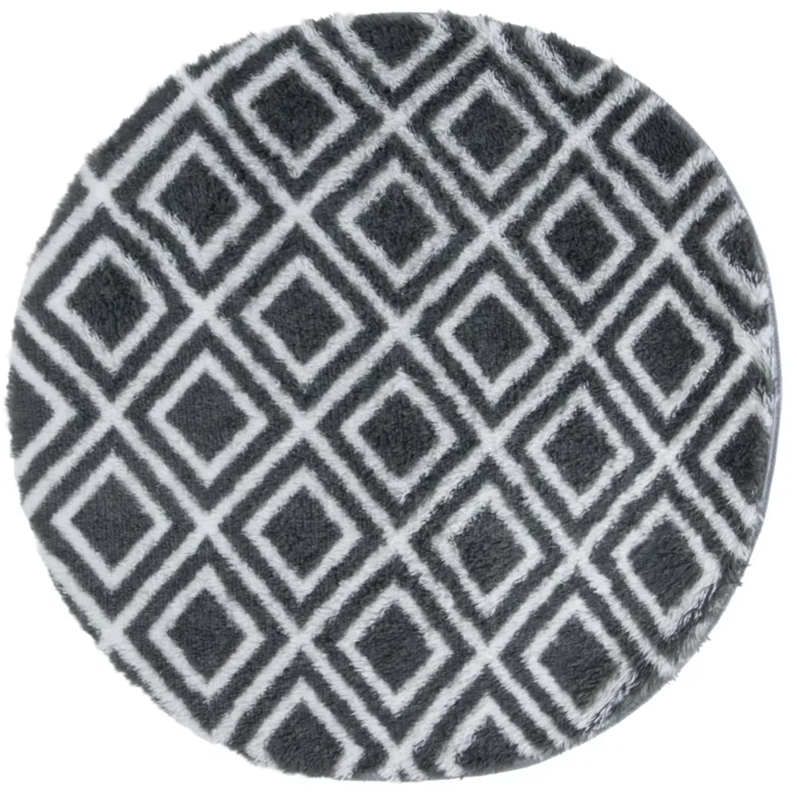 RAINBOW SHAG 102 CHARCOAL  4' x 4' Round Round Rug