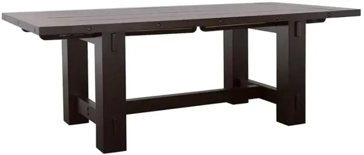 Calandra Rectangle Dining Table with Extension Leaf Vintage Java