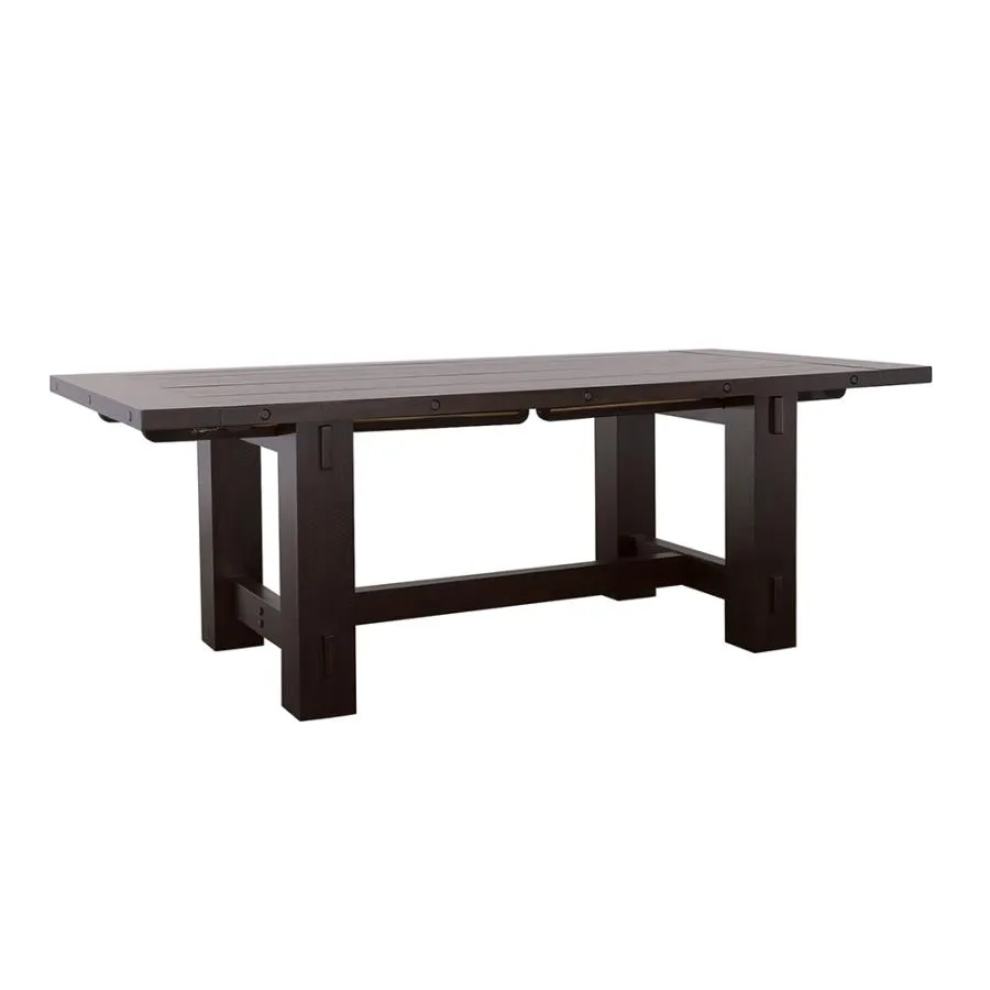 Calandra Rectangle Dining Table with Extension Leaf Vintage Java