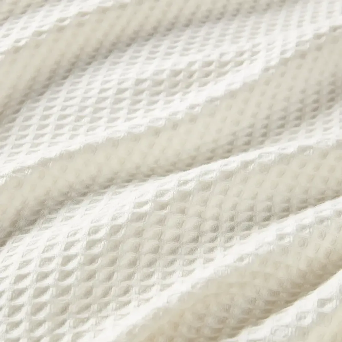 Beautyrest Cotton Waffle Weave Ivory Cotton Blanket