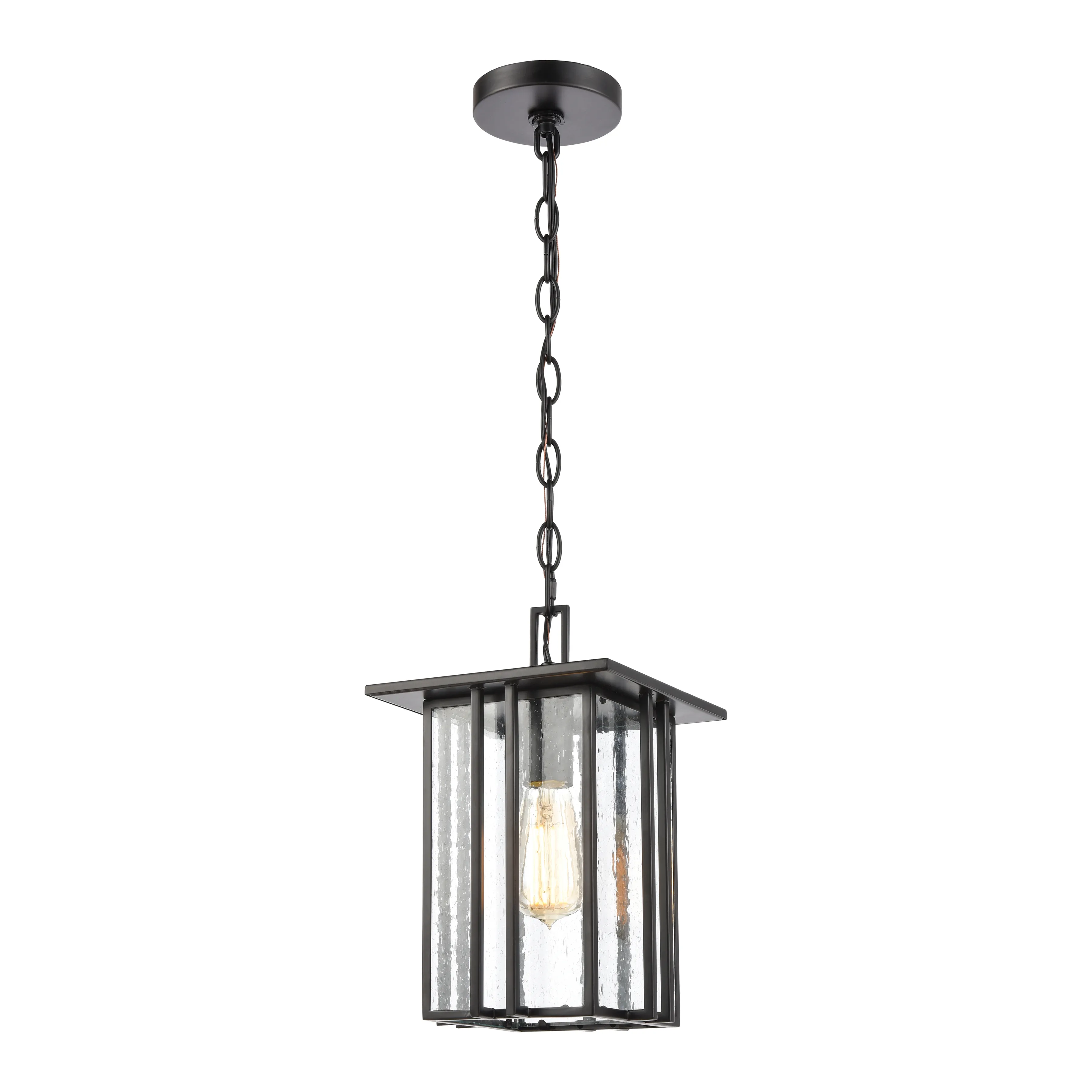 Radnor 8" Wide 1-Light Outdoor Pendant - Matte Black