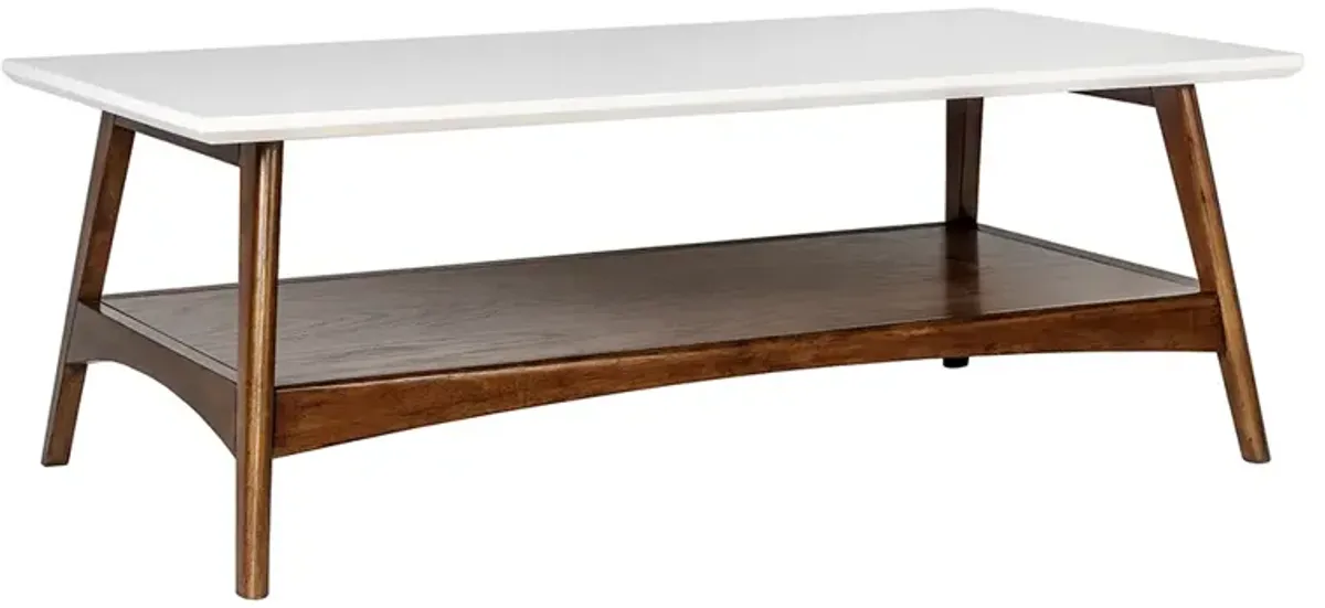 Madison Park Parker Off-White/Pecan Coffee Table