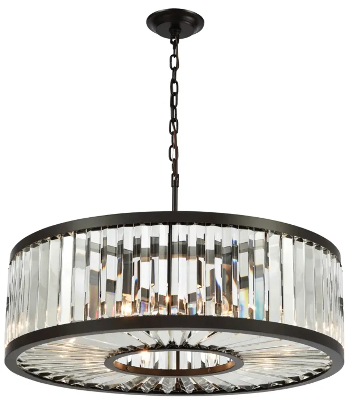 Palacial 28" Wide 9-Light Chandelier - Oil Rubbed Bronze