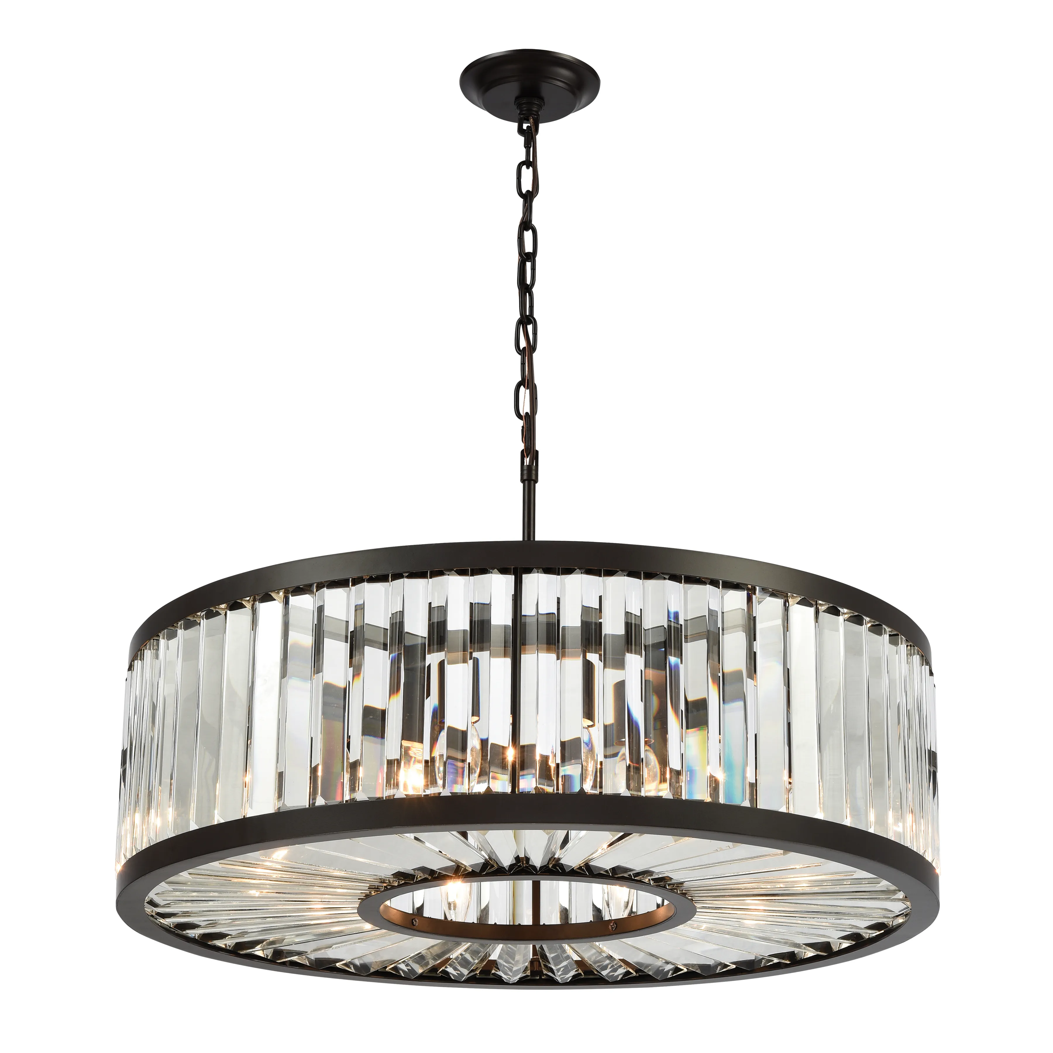 Palacial 28" Wide 9-Light Chandelier - Oil Rubbed Bronze