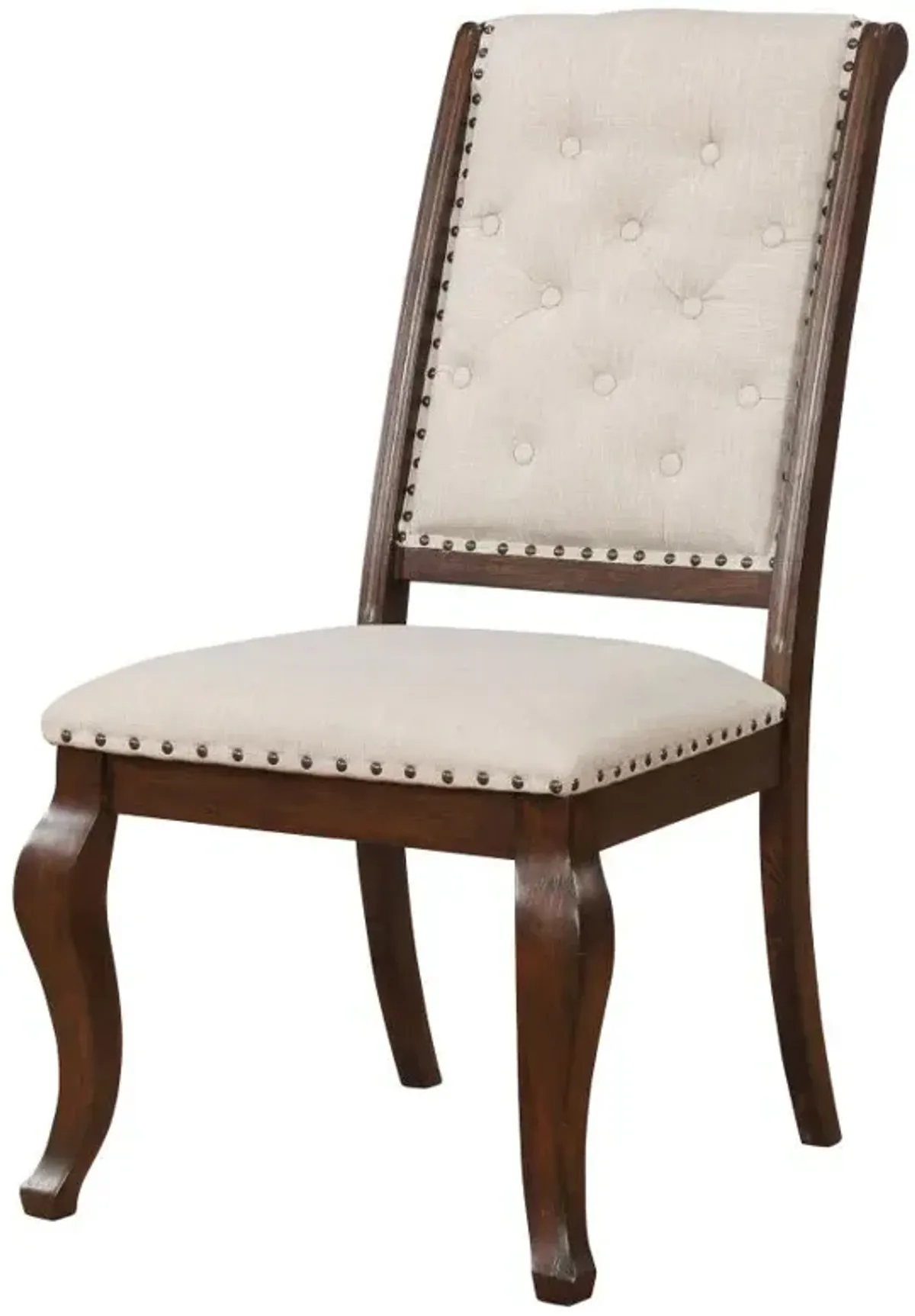 Brockway Tufted Dining Chairs Cream and Antique Java (Set of 2)