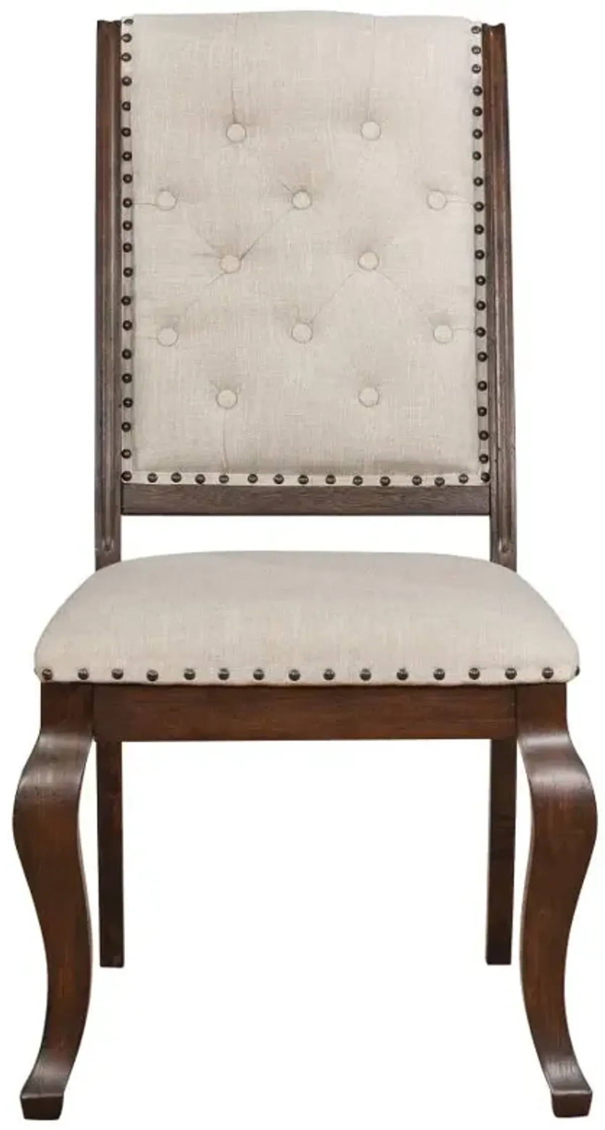 Brockway Tufted Dining Chairs Cream and Antique Java (Set of 2)