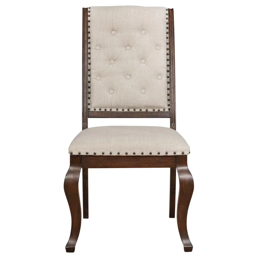 Brockway Tufted Dining Chairs Cream and Antique Java (Set of 2)