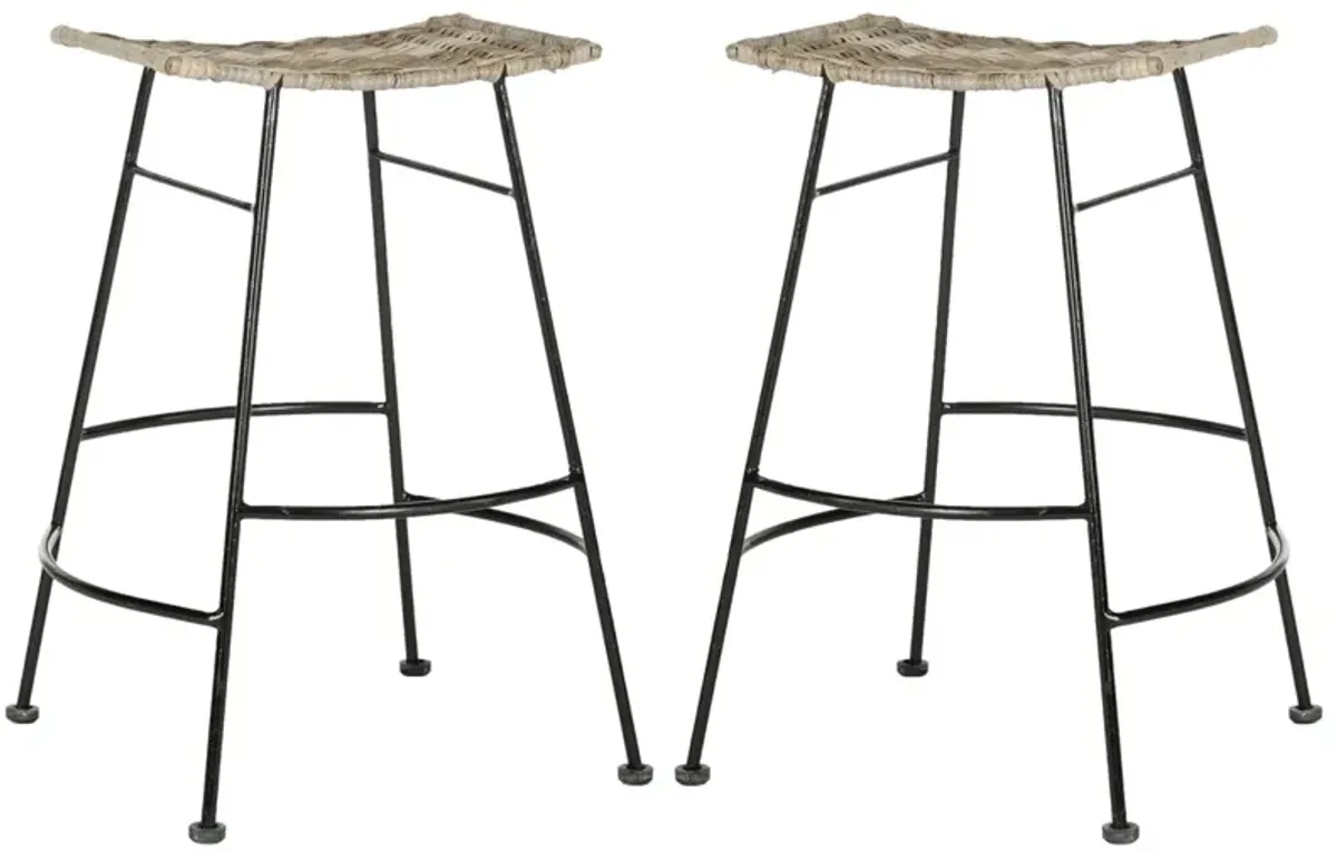 ATARA RATTAN SEAT BARSTOOL - Set of 2