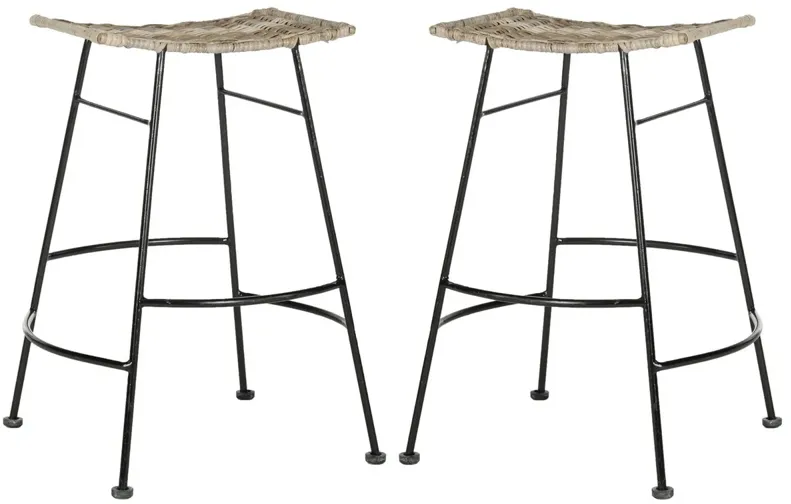 ATARA RATTAN SEAT BARSTOOL - Set of 2